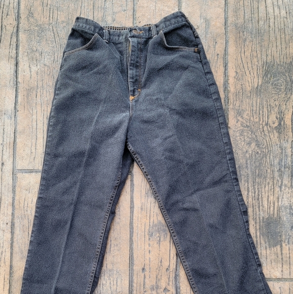 Vintage black faded elastic waist jeans - Picture 1 of 5